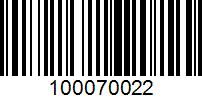 Barcode for 100070022