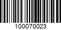 Barcode for 100070023