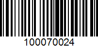 Barcode for 100070024