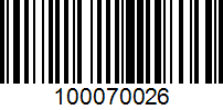 Barcode for 100070026