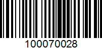 Barcode for 100070028