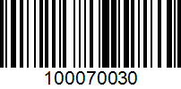 Barcode for 100070030