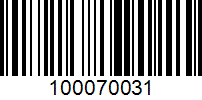 Barcode for 100070031