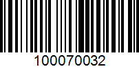 Barcode for 100070032