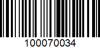 Barcode for 100070034