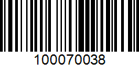 Barcode for 100070038