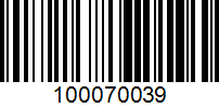 Barcode for 100070039