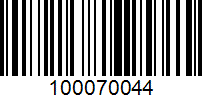 Barcode for 100070044