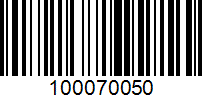 Barcode for 100070050