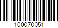 Barcode for 100070051