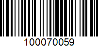 Barcode for 100070059