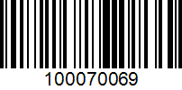 Barcode for 100070069