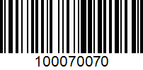 Barcode for 100070070