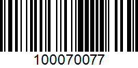 Barcode for 100070077