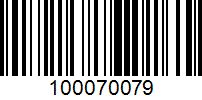Barcode for 100070079