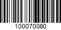 Barcode for 100070080