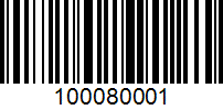 Barcode for 100080001