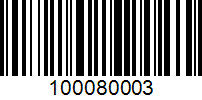 Barcode for 100080003