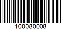 Barcode for 100080008