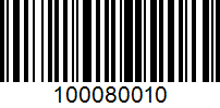 Barcode for 100080010