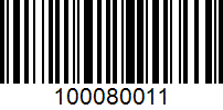 Barcode for 100080011