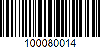 Barcode for 100080014