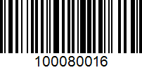 Barcode for 100080016