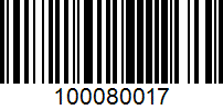 Barcode for 100080017