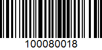 Barcode for 100080018