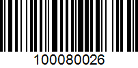 Barcode for 100080026