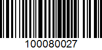 Barcode for 100080027