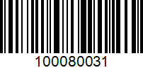 Barcode for 100080031