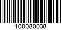 Barcode for 100080038