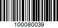 Barcode for 100080039