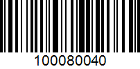Barcode for 100080040