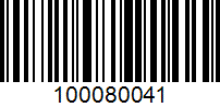 Barcode for 100080041