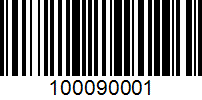 Barcode for 100090001