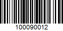 Barcode for 100090012