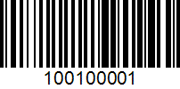 Barcode for 100100001