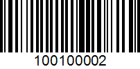 Barcode for 100100002