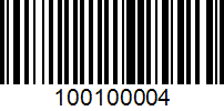 Barcode for 100100004