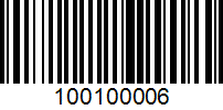 Barcode for 100100006