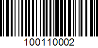 Barcode for 100110002