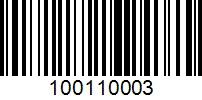 Barcode for 100110003