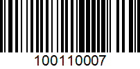 Barcode for 100110007