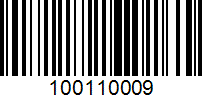 Barcode for 100110009