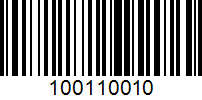 Barcode for 100110010