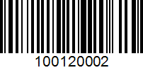 Barcode for 100120002