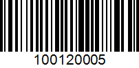 Barcode for 100120005