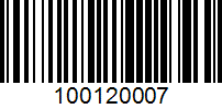 Barcode for 100120007